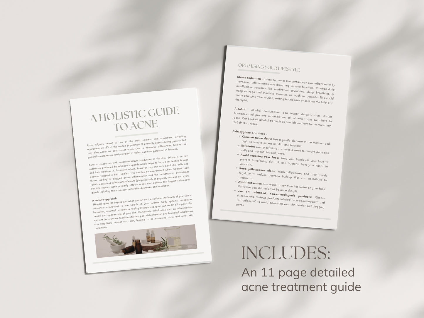 Done-for-you acne guide for holistic health professionals and nutritionists