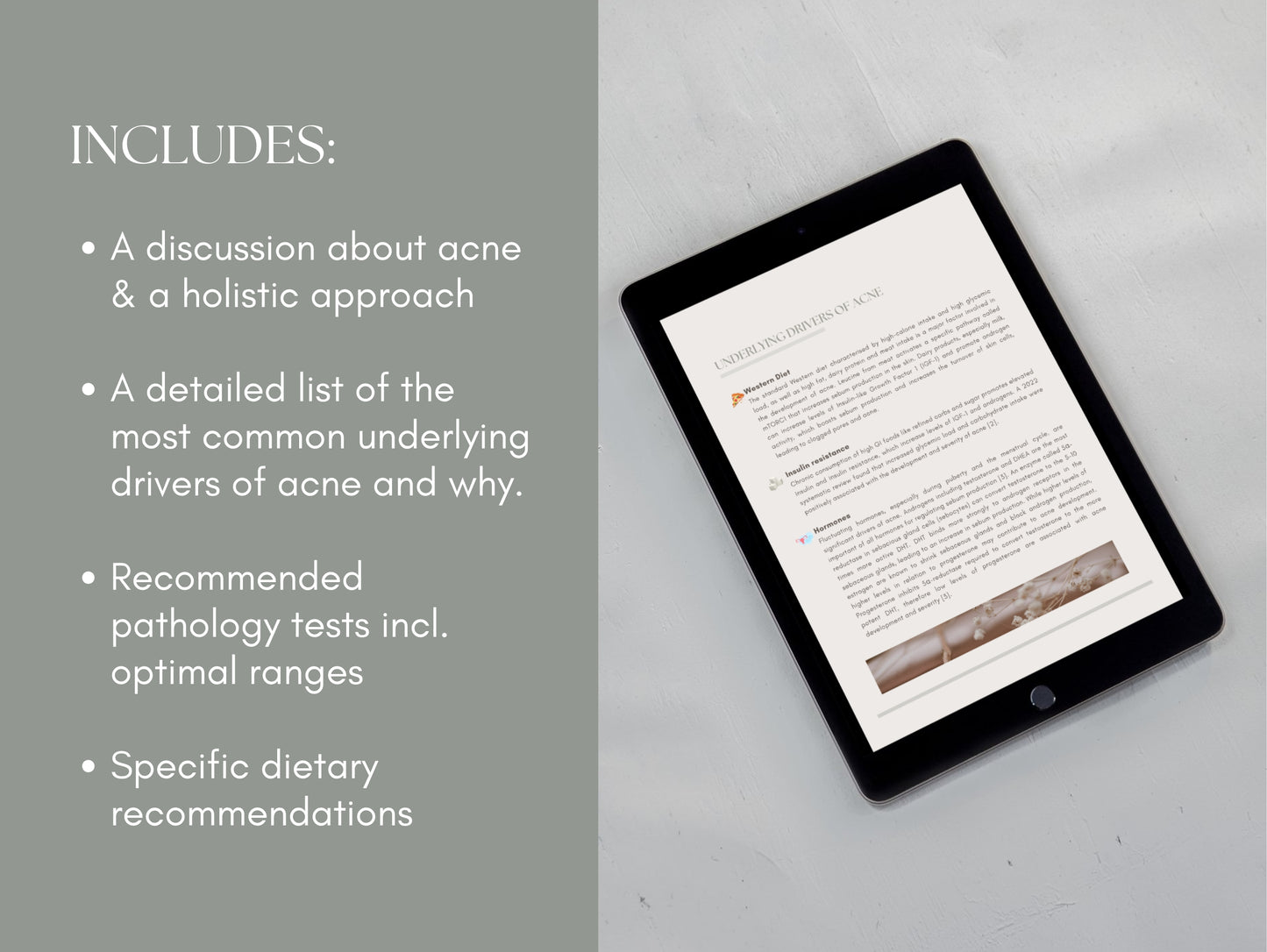 White-label acne guide for passive income and patient education