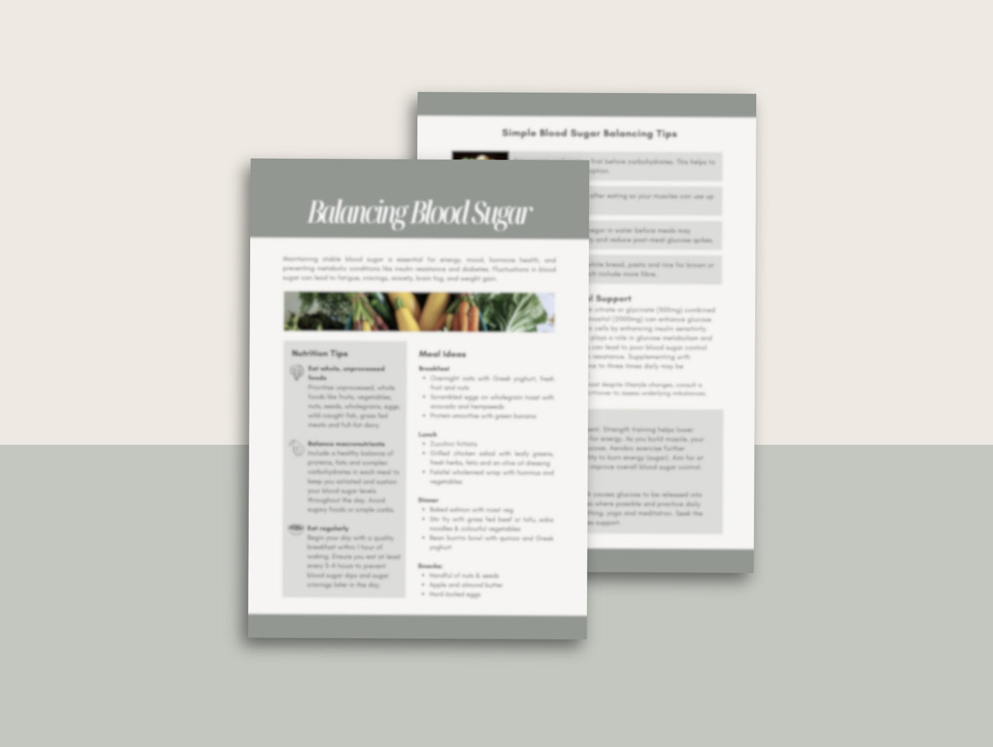 Blood sugar handout for naturopaths and functional medicine practitioners