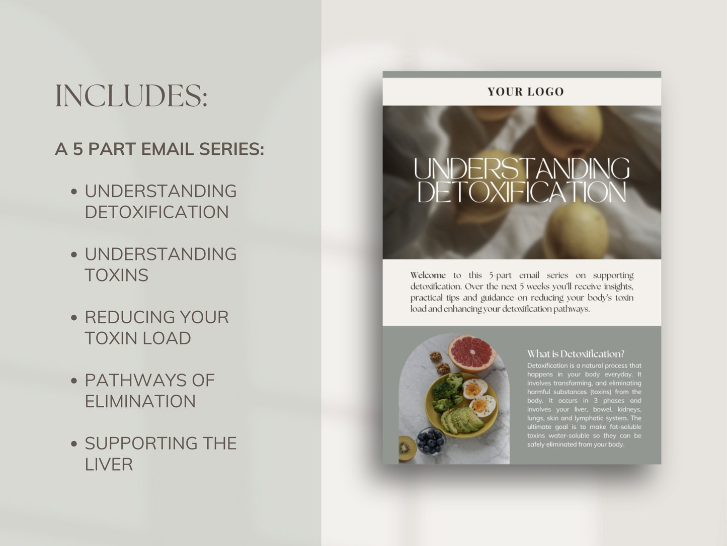 Editable detoxification email templates for nutritionists and herbalists