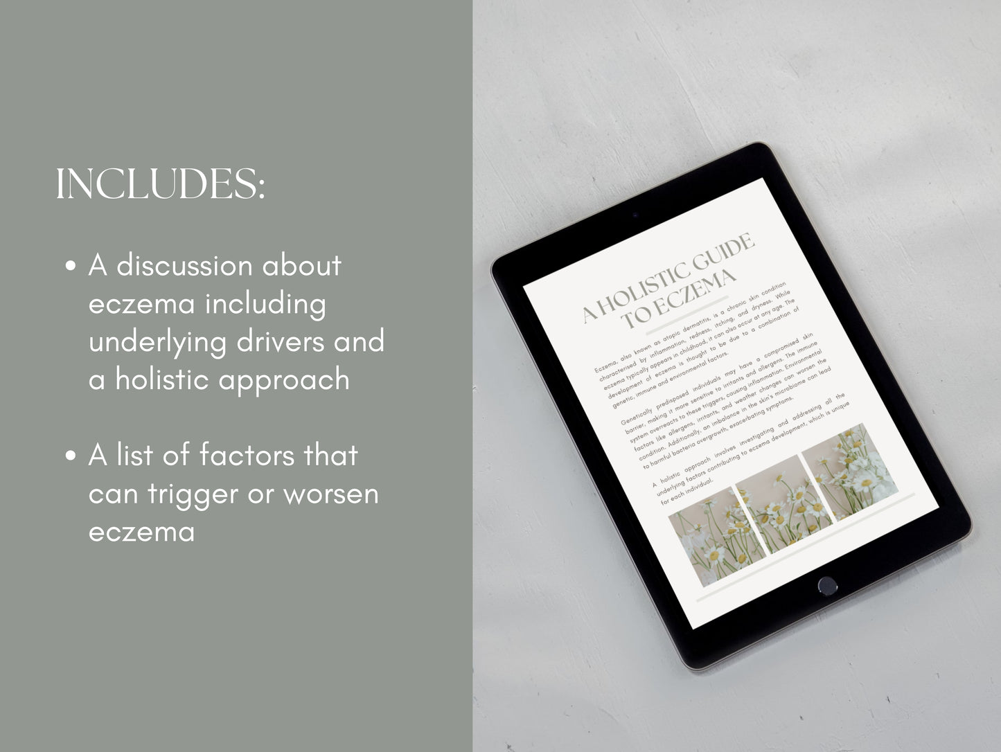 Editable eczema patient handout for integrative health practitioners