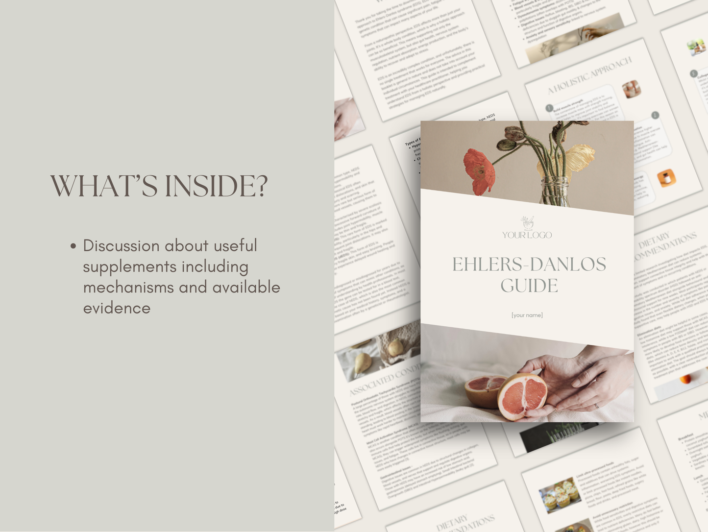 Ehlers-Danlos practitioner handout template PDF Canva