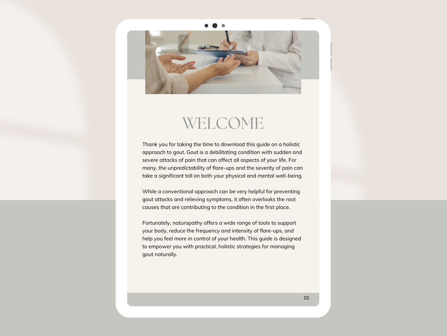 Comprehensive gout handout for naturopaths and dietitians