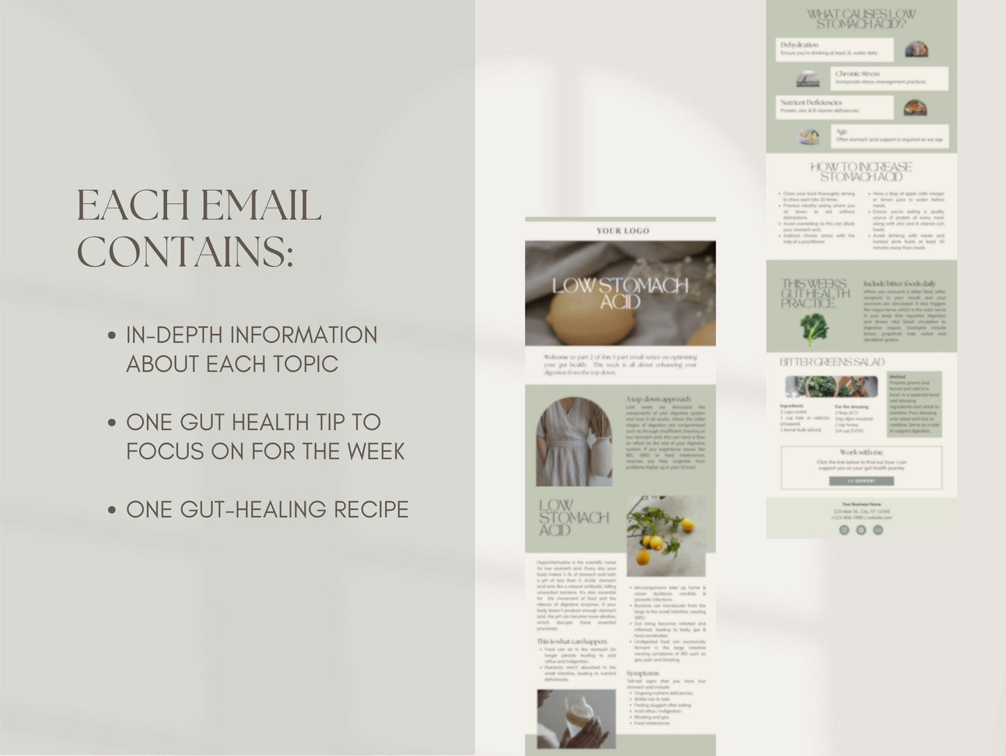 Gut microbiome education email series for holistic health businesses