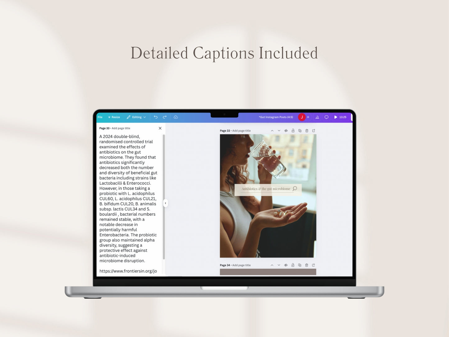 Comprehensive microbiome, SIBO, IBS, and gut health Instagram post templates for naturopaths
