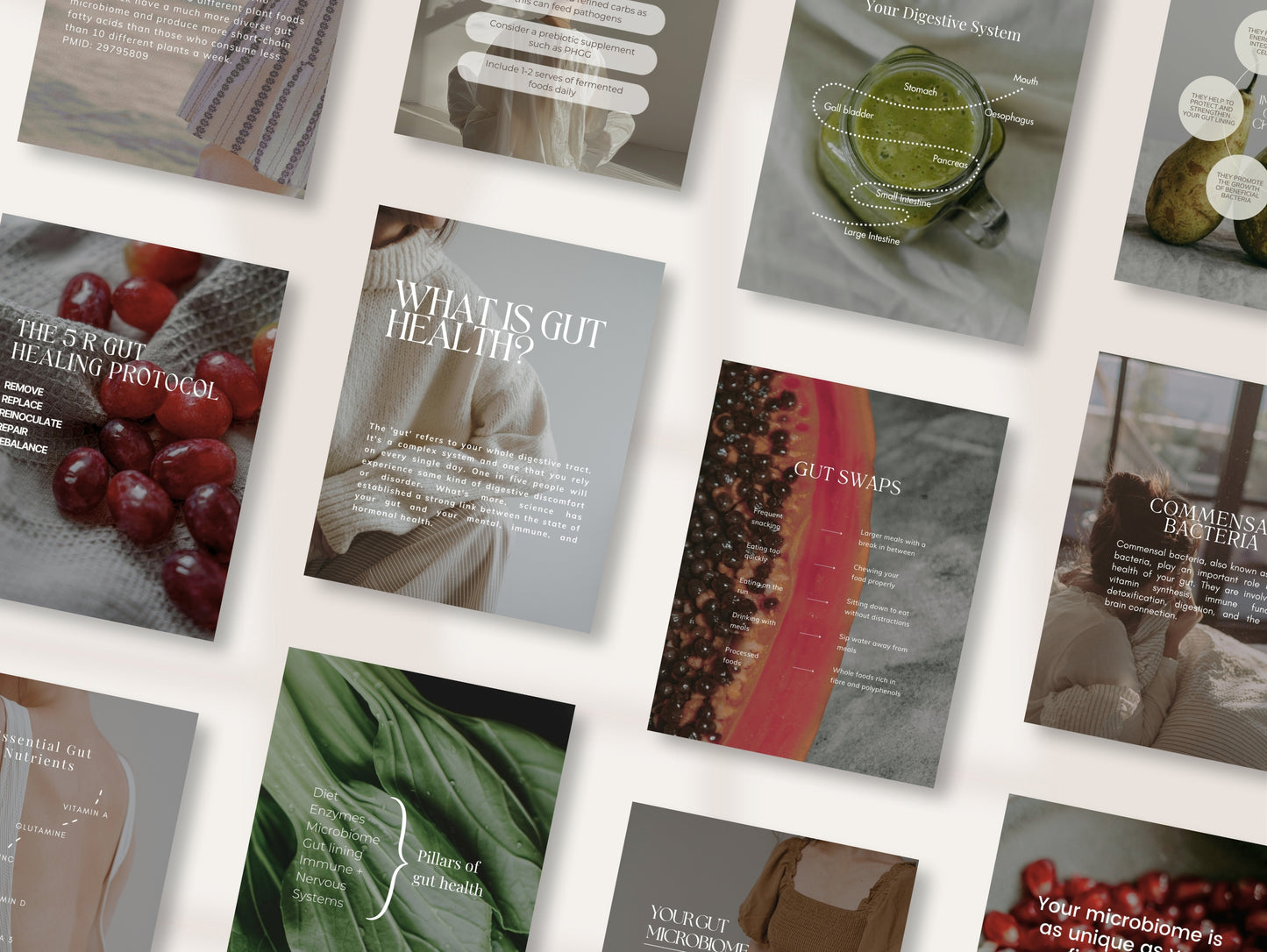 Gut Instagram Canva Templates - Aesthetic