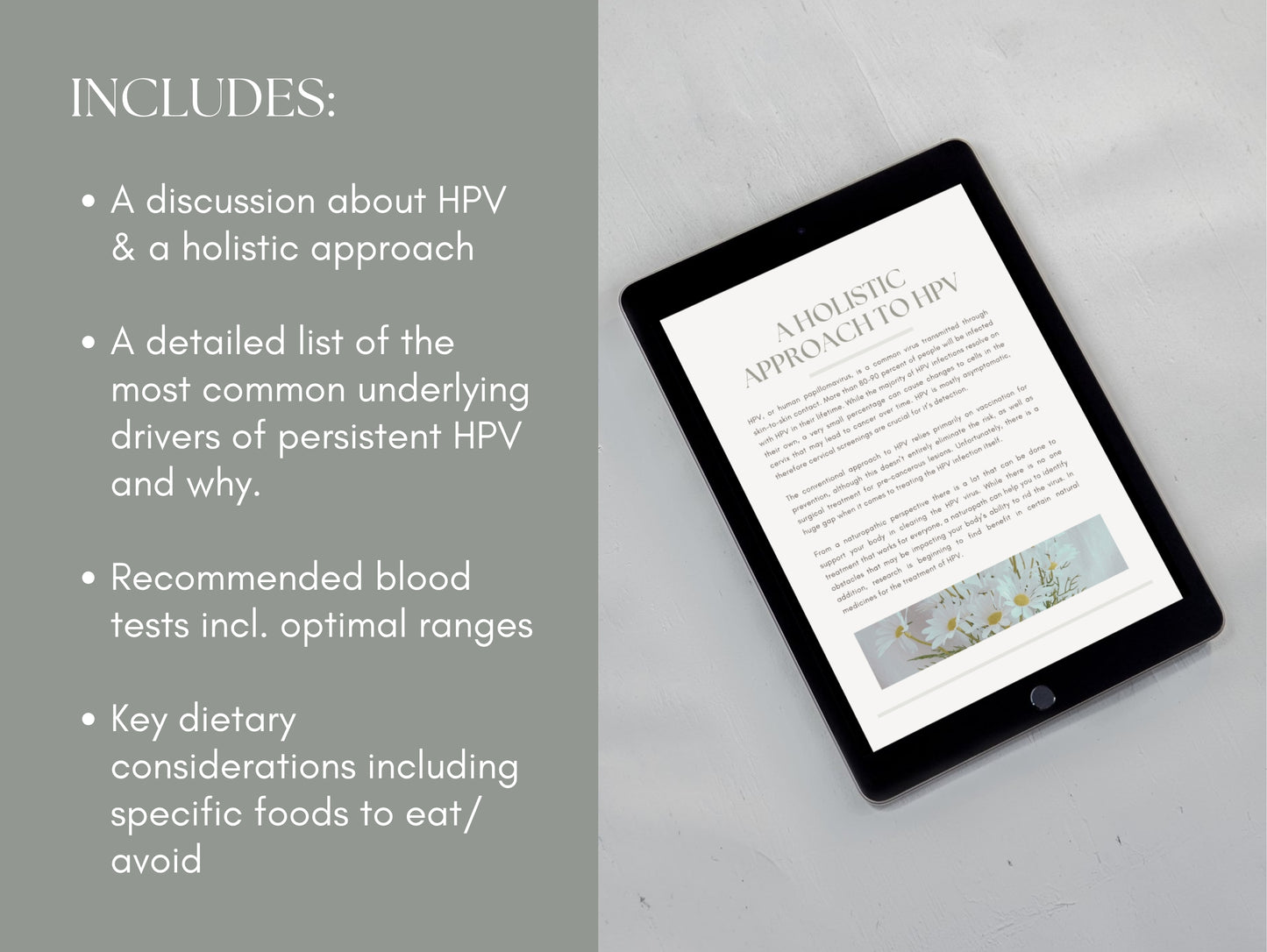 Editable HPV patient handout for integrative health practitioners