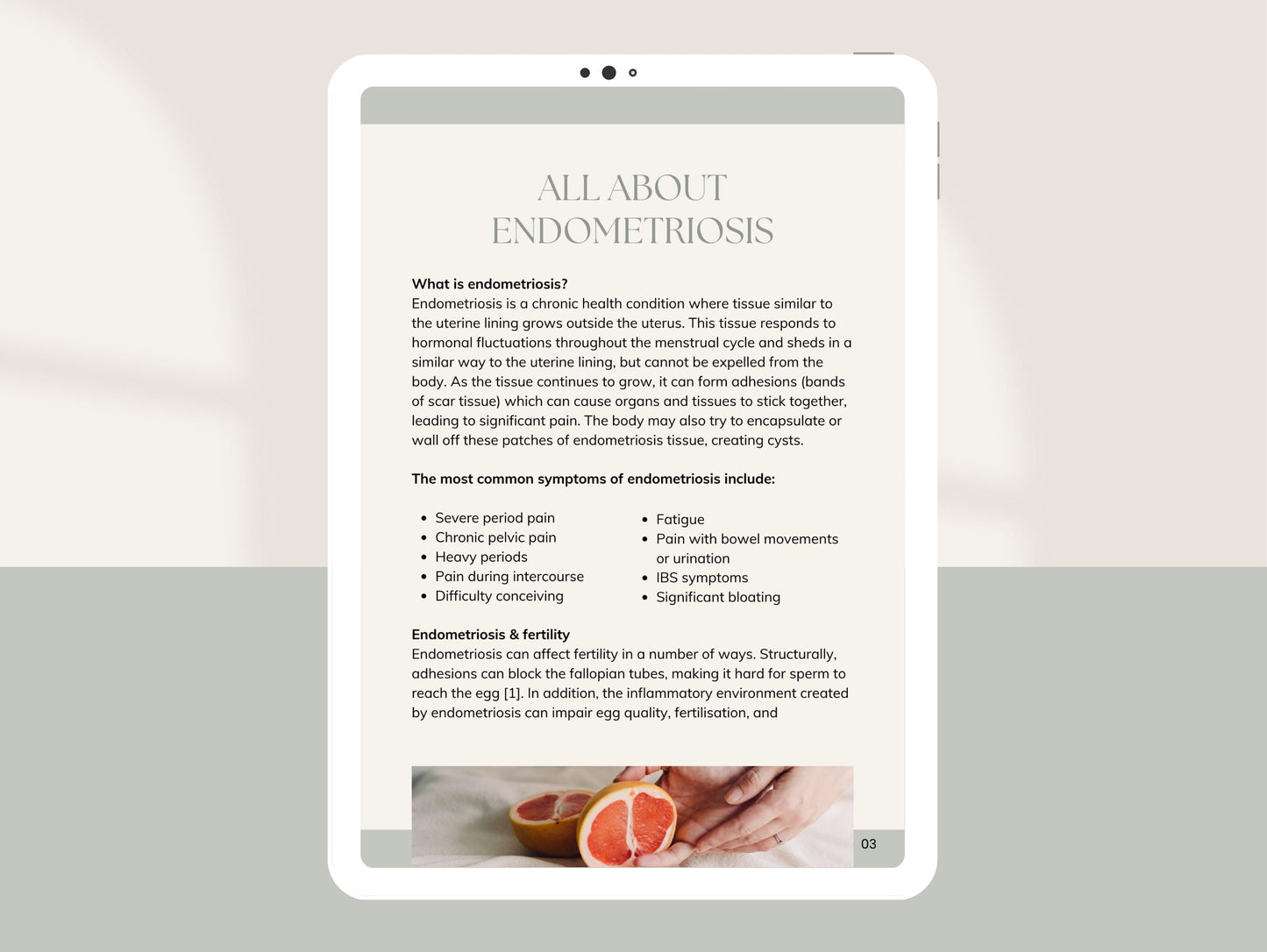 Client-ready endometriosis booklet for functional medicine practitioners