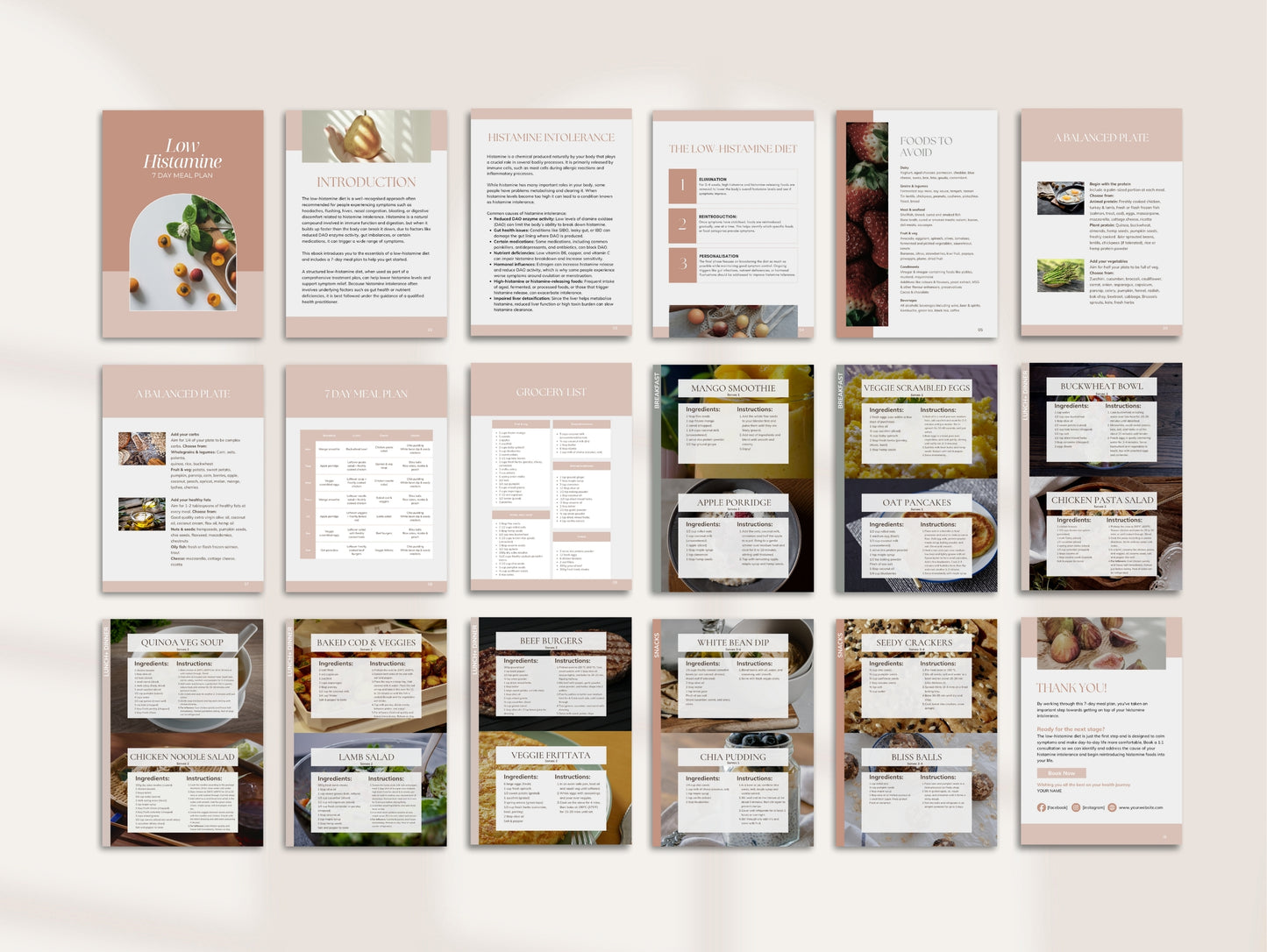 7 Day Low Histamine Meal Plan