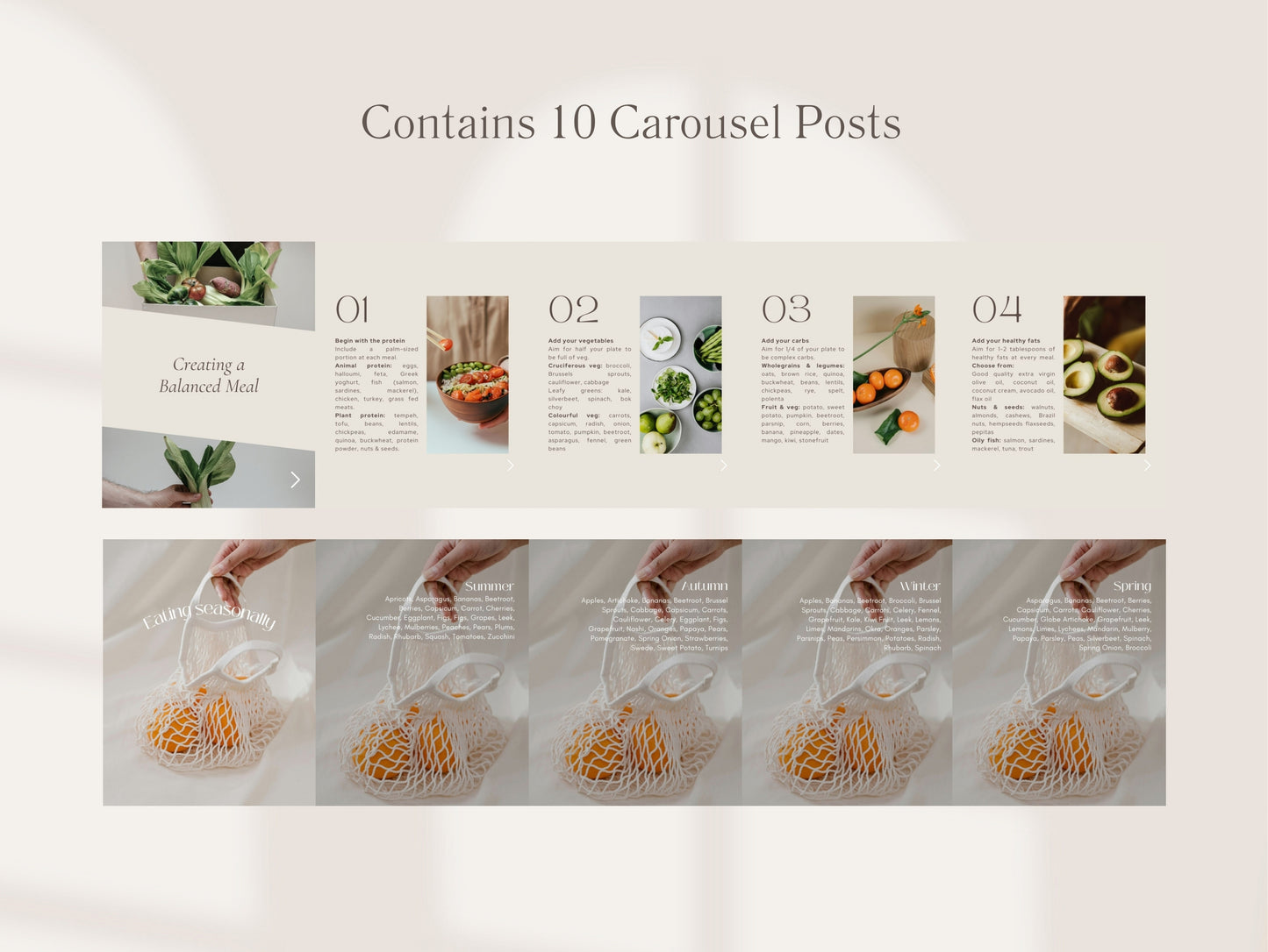 Client-ready nutrition Instagram post templates for functional medicine practitioners