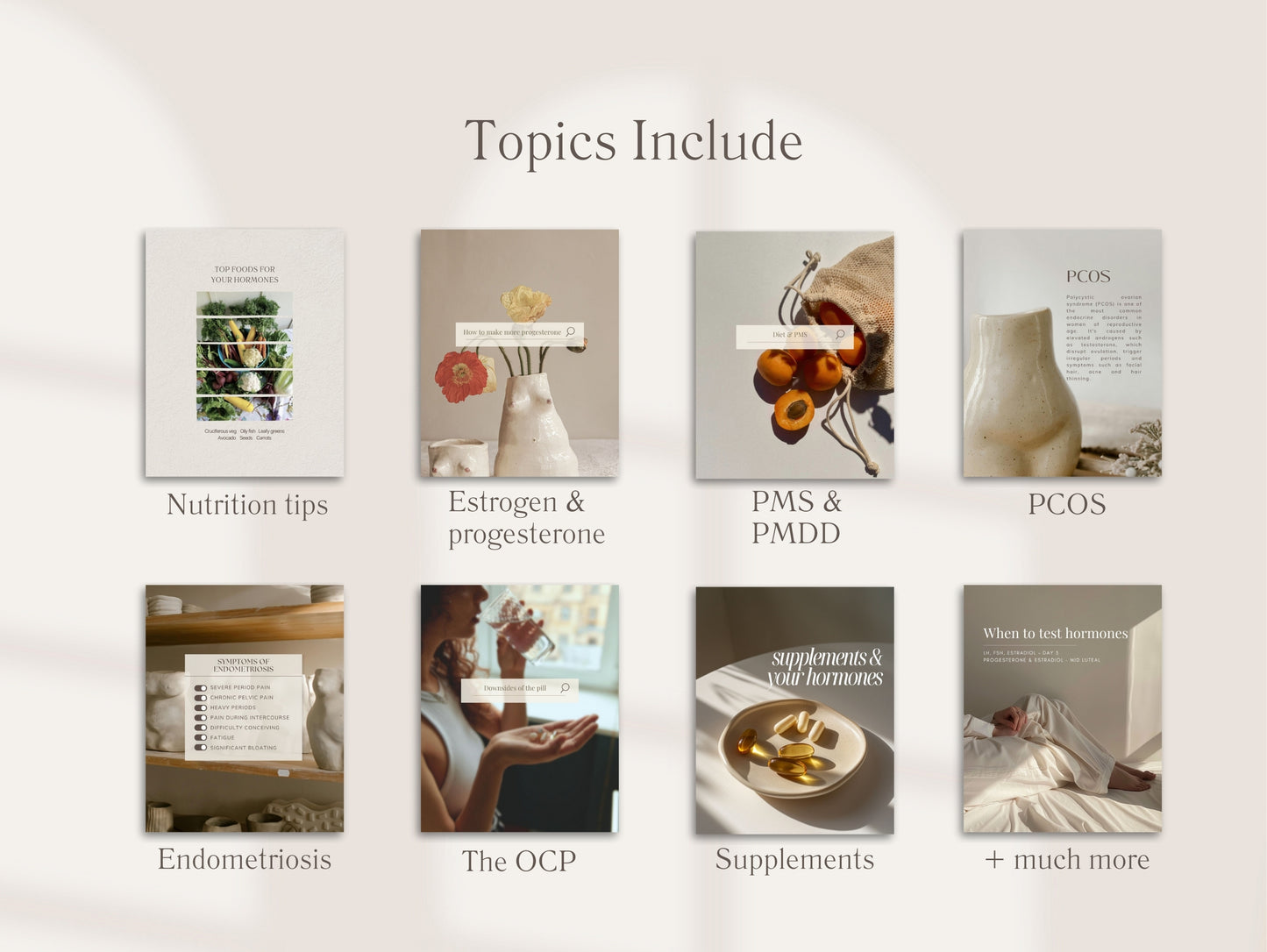 Canva hormone Instagram post templates for wellness professionals and nutritionists