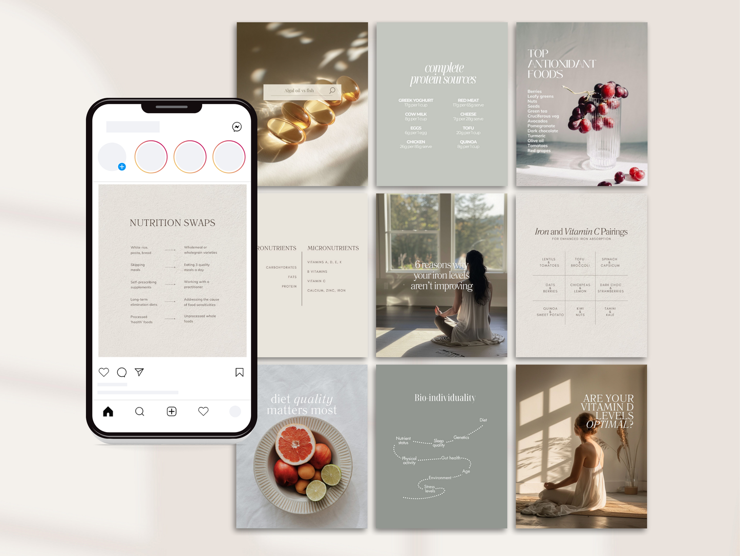 Holistic social media Canva templates