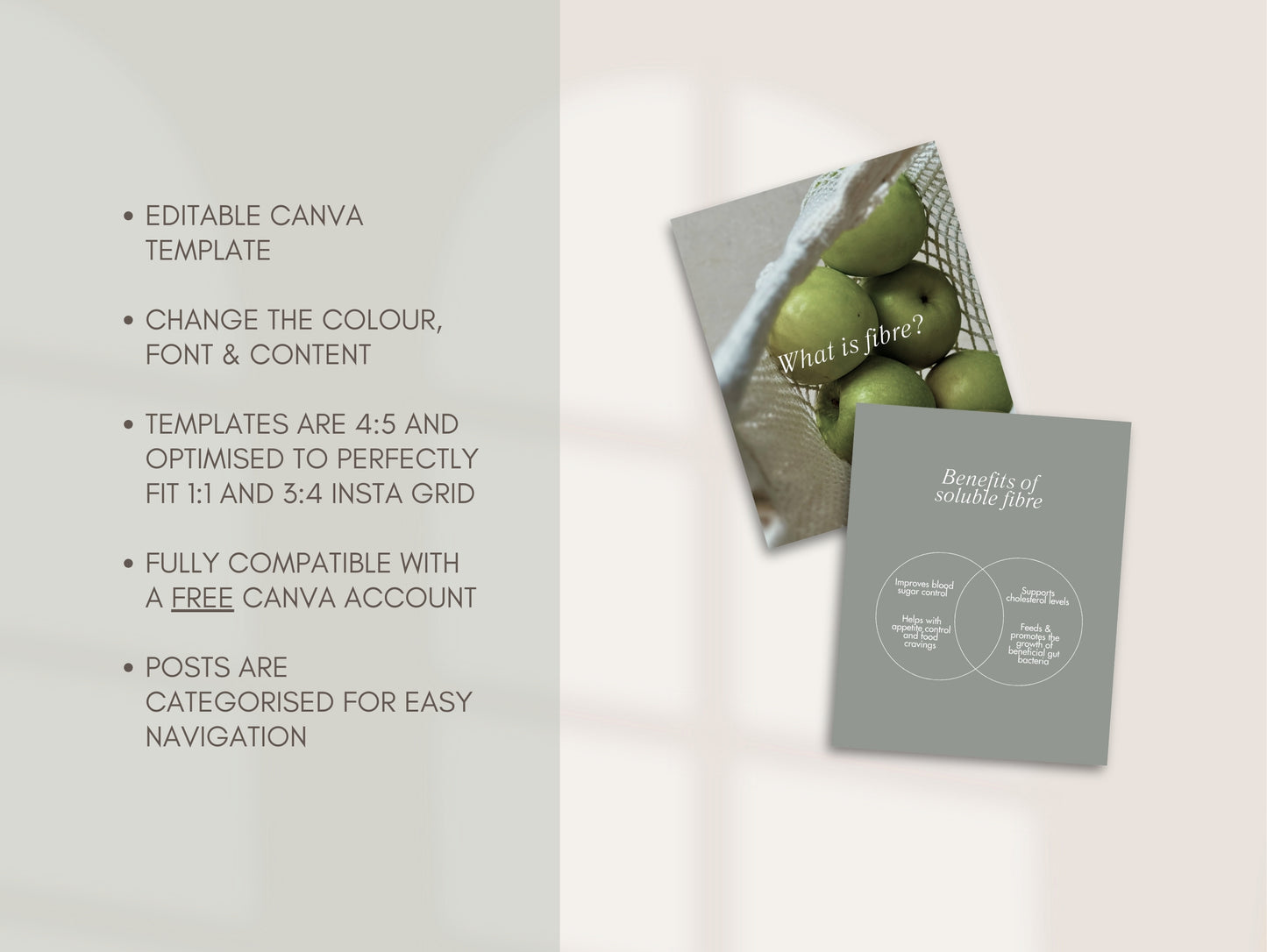 White-label Instagram templates for nutrition and wellness marketing