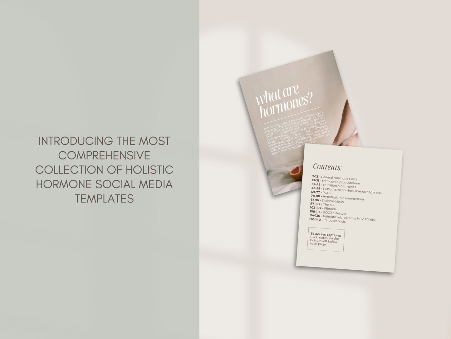 Done-for-you hormone Instagram content templates for holistic health professionals