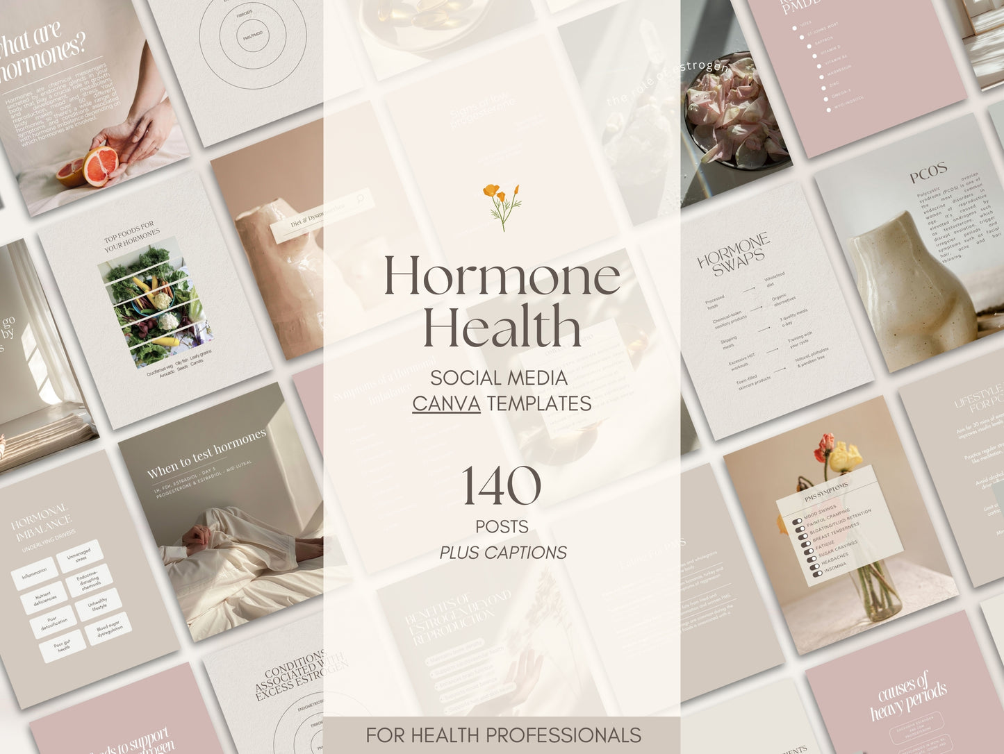 Hormone Instagram templates for naturopaths and functional medicine practitioners