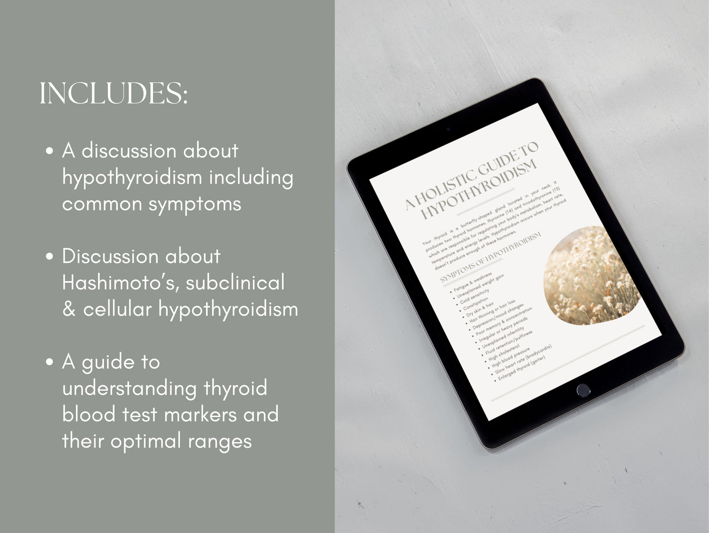 Editable hypothyroid patient handout for integrative health practitioners