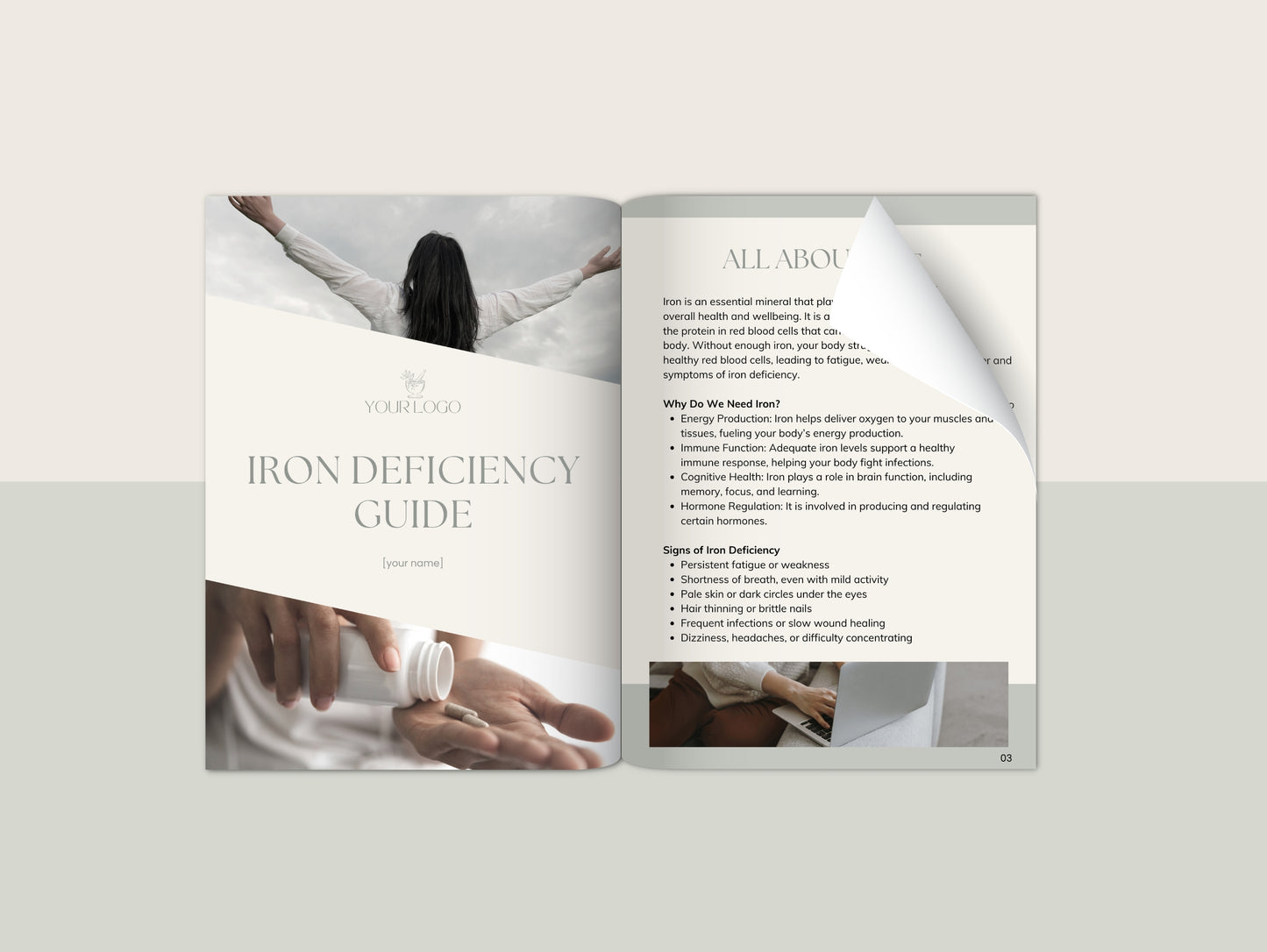Iron deficiency patient handout for naturopaths and functional medicine practitioners