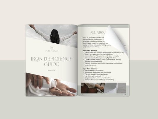 Iron deficiency patient handout for naturopaths and functional medicine practitioners