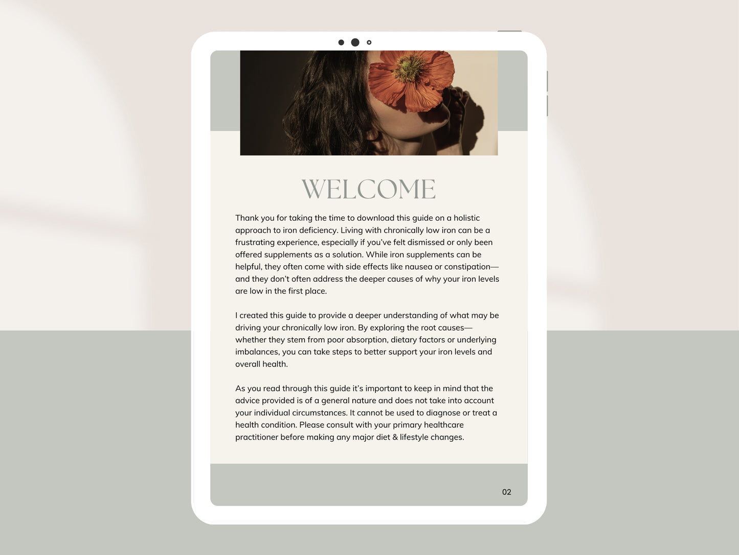 Comprehensive iron deficiency management handout for naturopaths and dietitians