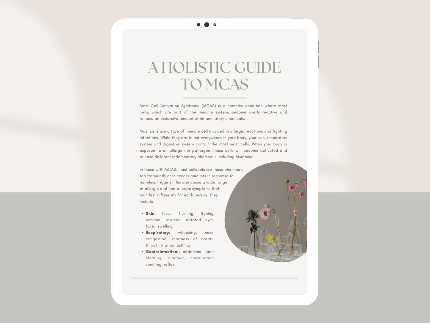 Mast cell activation syndrome recovery booklet for herbalists and wellness professionals