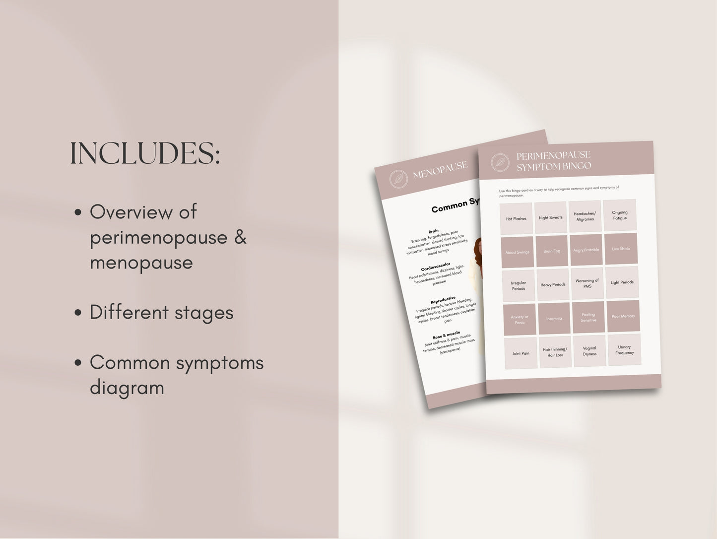 Menopause Worksheets