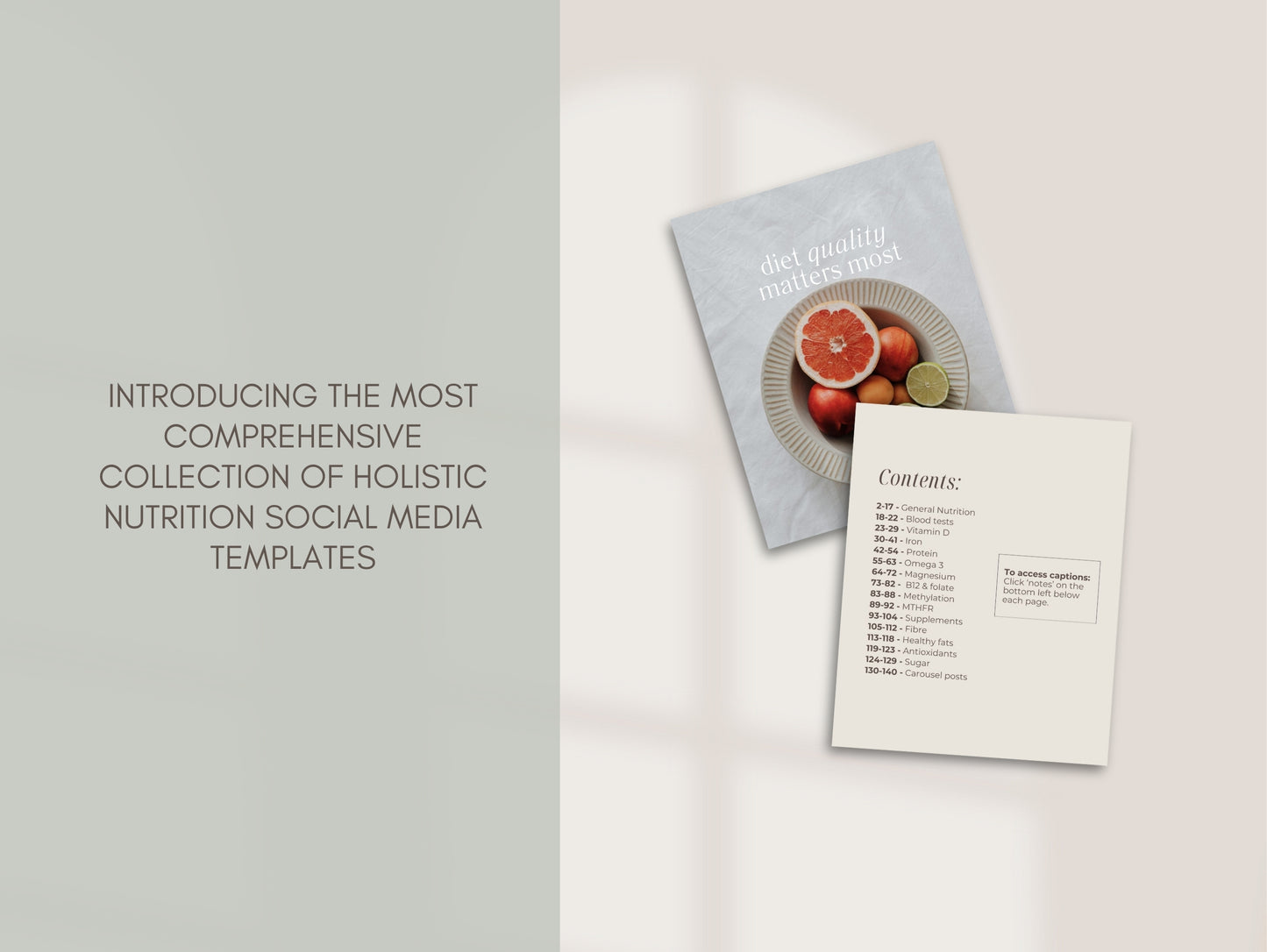 Done-for-you nutrition Instagram content templates for holistic health professionals