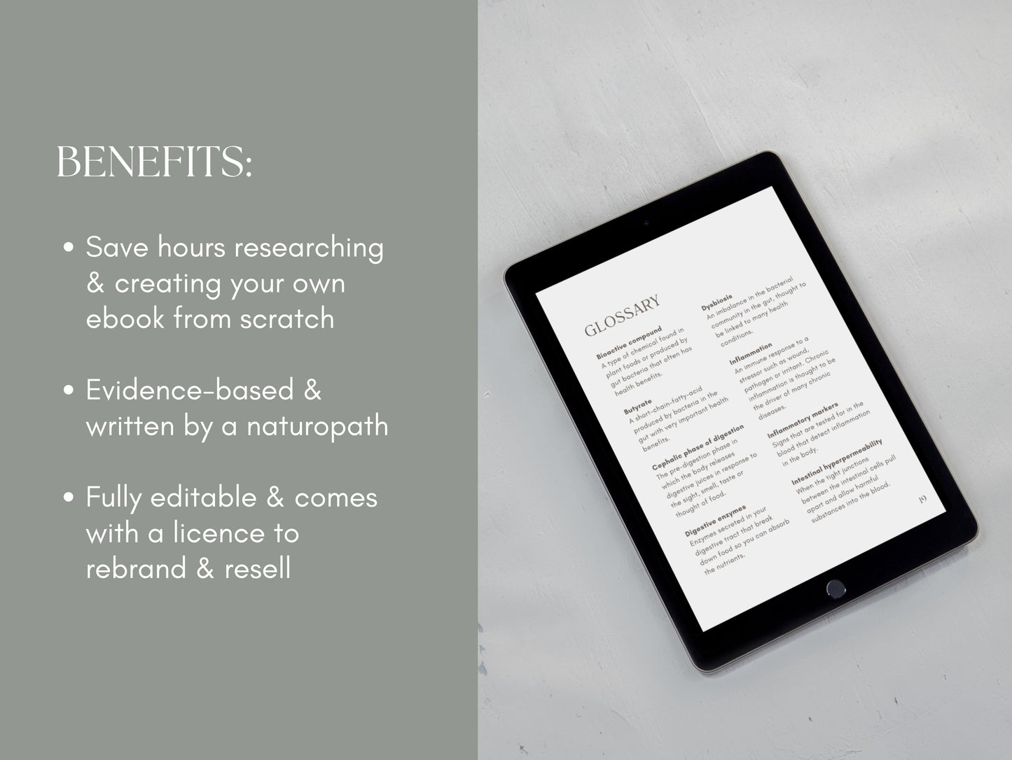 Functional gut health PLR content for herbalists and dietitians
