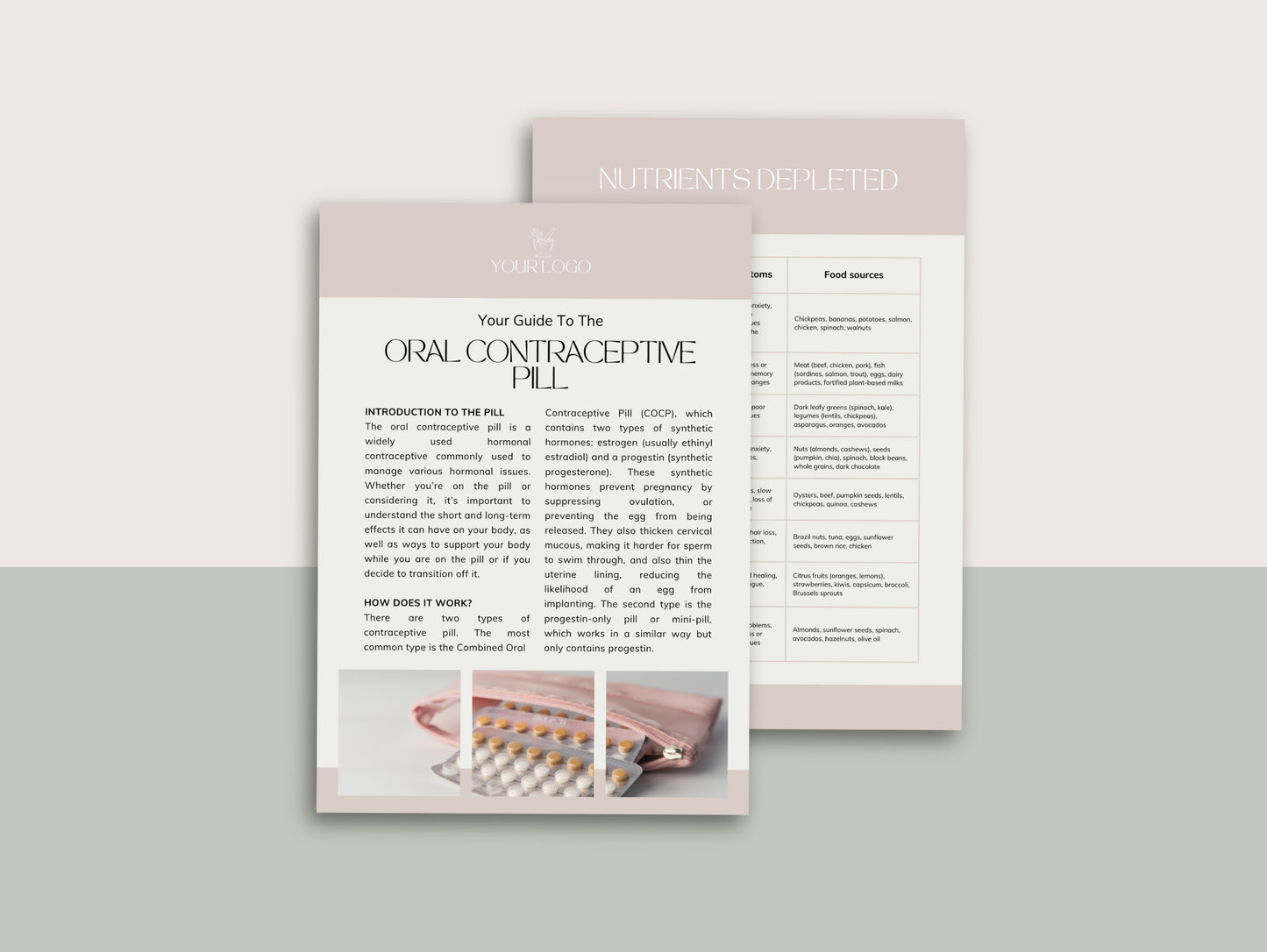 Oral contraceptive nutrition handout for naturopaths and functional medicine practitioners