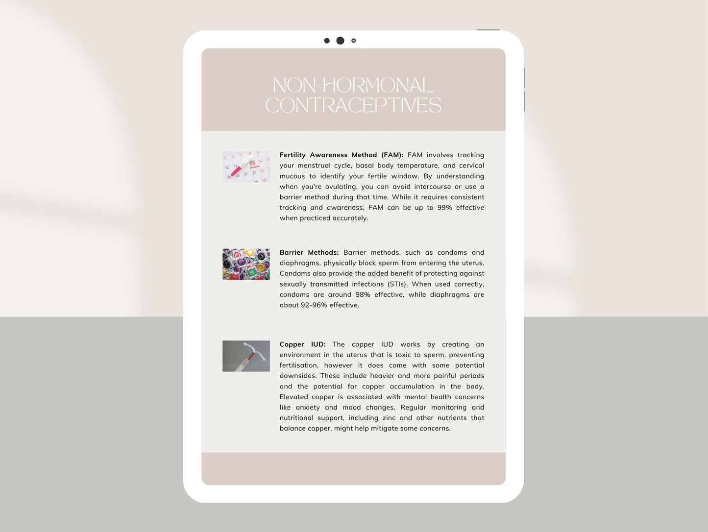 Client-ready oral contraceptive nutrition guide for functional medicine practitioners