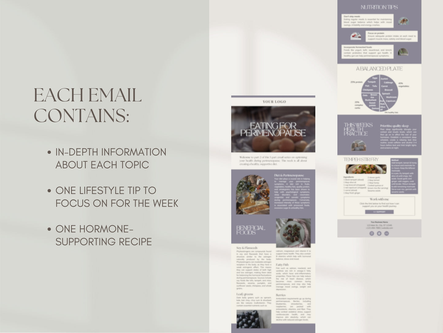 Hormone balance email series for perimenopause client education