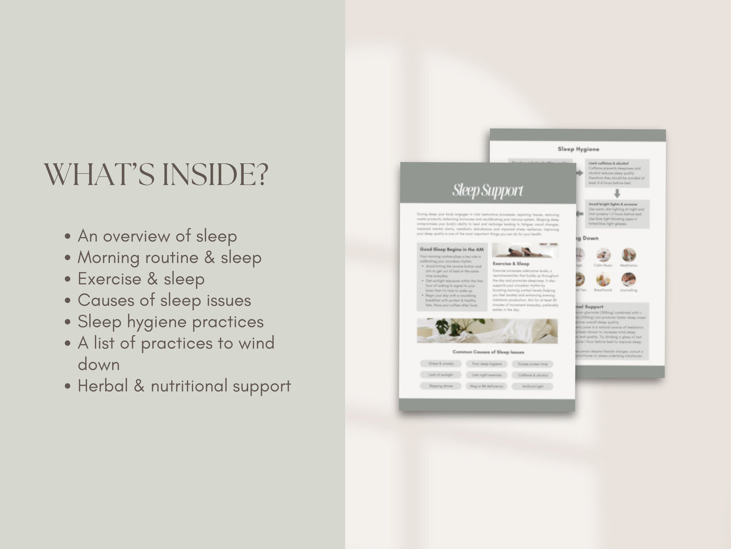 Done-for-you sleep guide for holistic health professionals and nutritionists