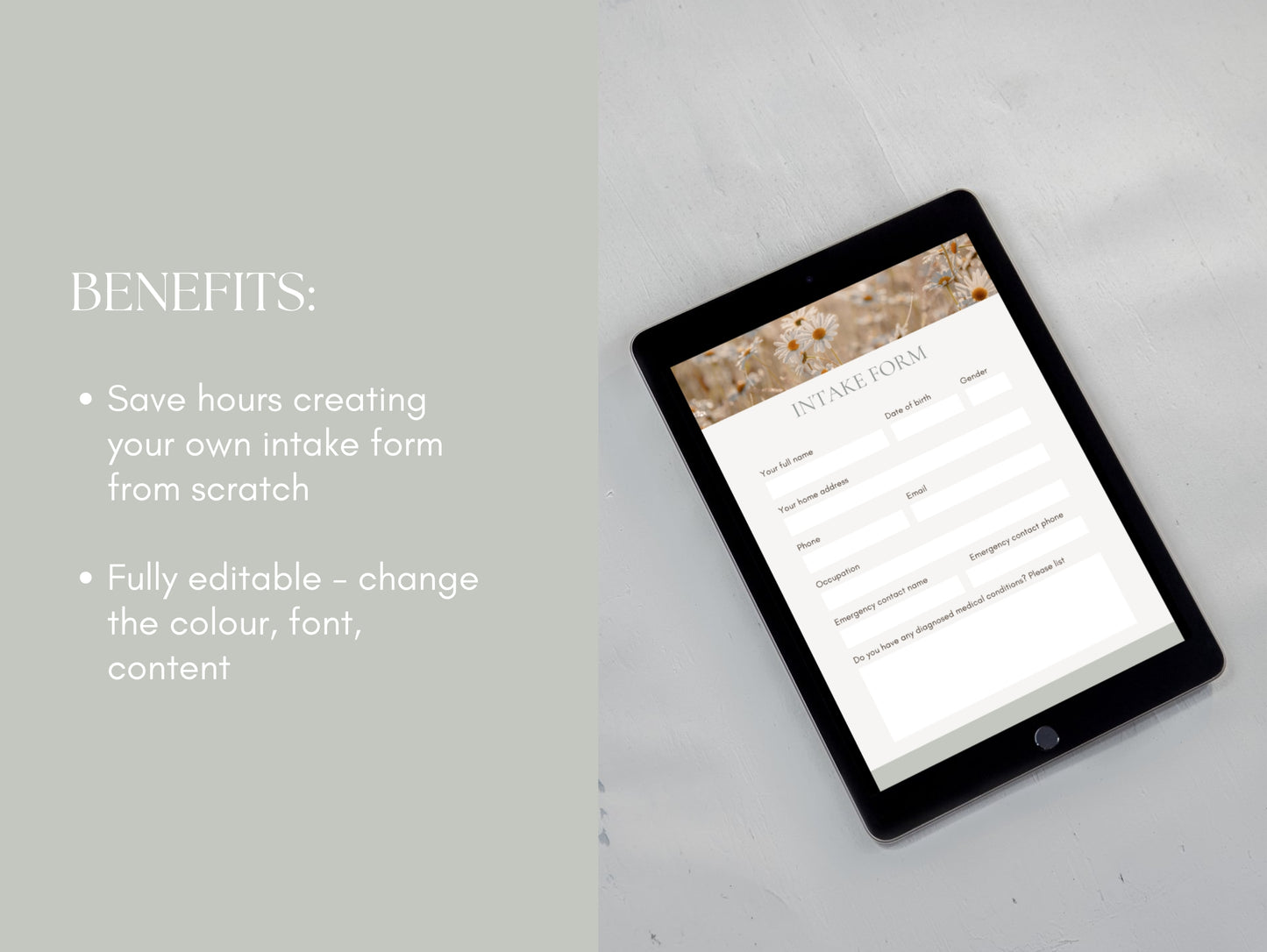 Health history and informed consent templates for herbalists and dietitians