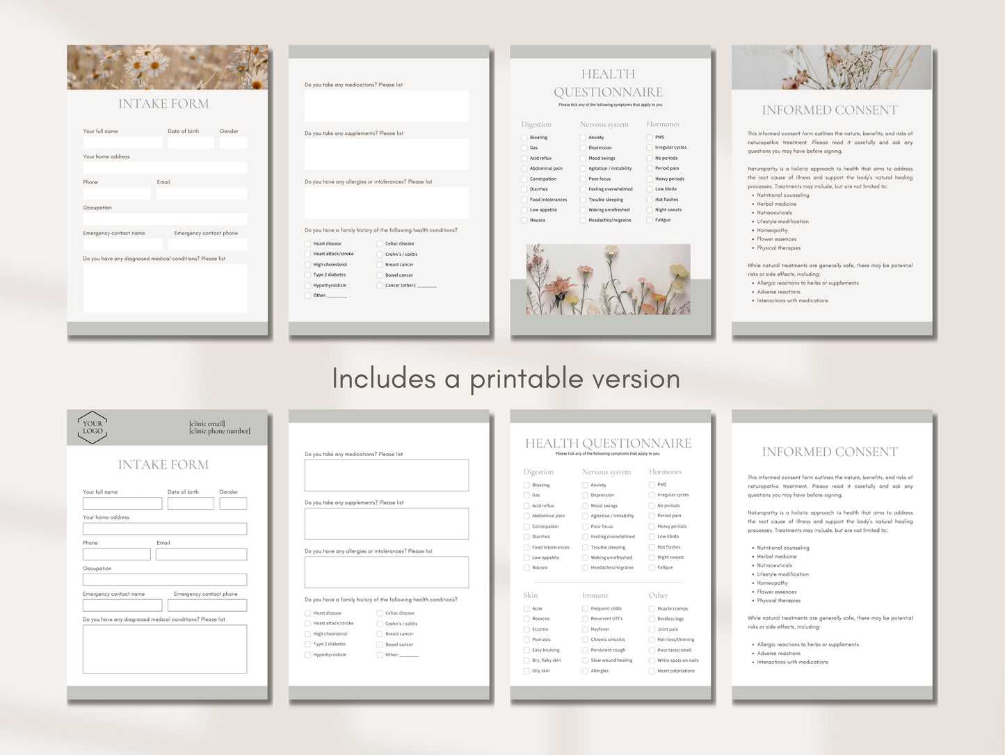Done-for-you intake and consent forms for integrative health practices