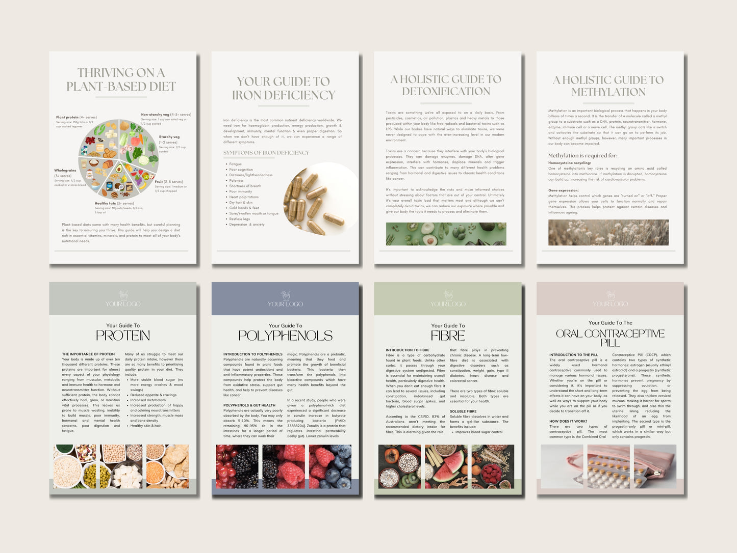 Naturopath patient handout Canva templates