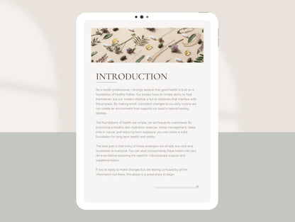 Healthy lifestyle guide Canva template for functional medicine practitioners