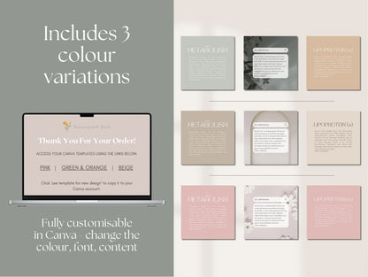 Canva Instagram posts for cholesterol, insulin resistance & heart health