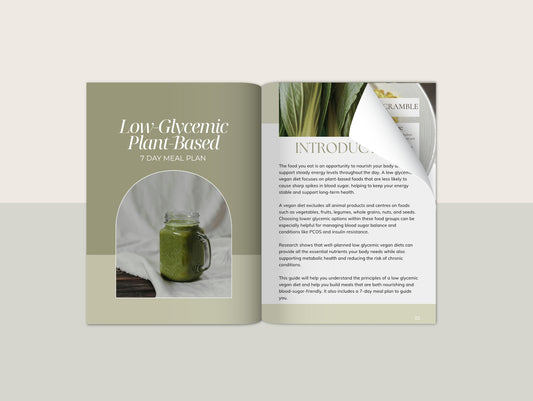 7 Day Low-Glycemic Vegan Meal Plan