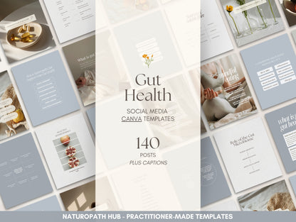 Gut Health Instagram Canva Templates
