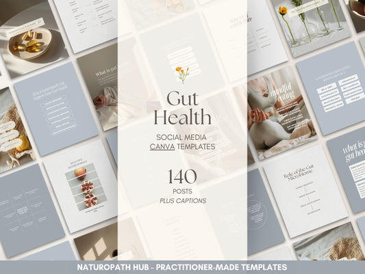 Gut Health Instagram Canva Templates