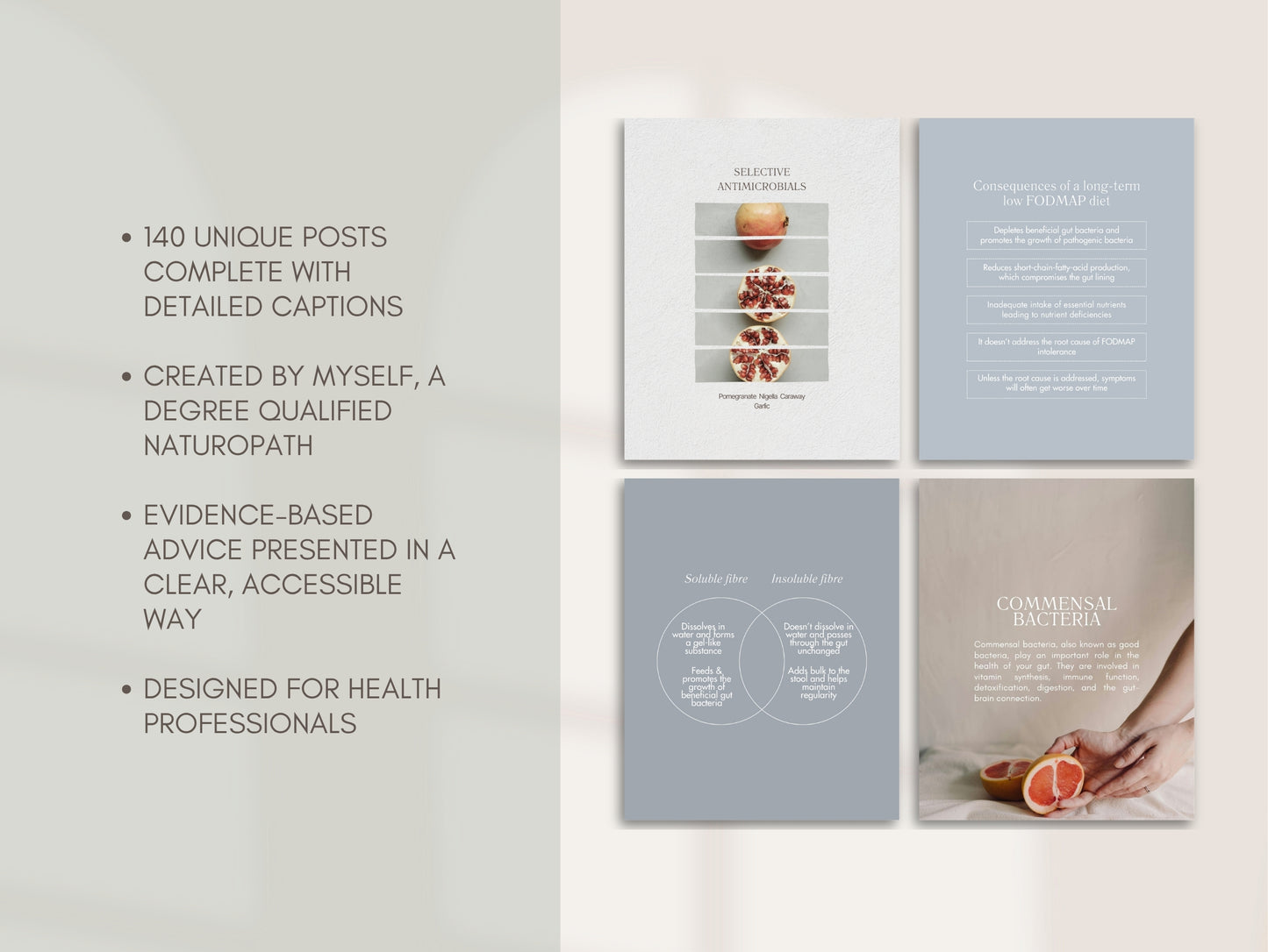 Gut Health Instagram Canva Templates
