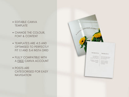 Gut Health Instagram Canva Templates