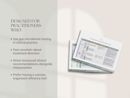 Gut Microbiome Testing Clinical Reference Chart