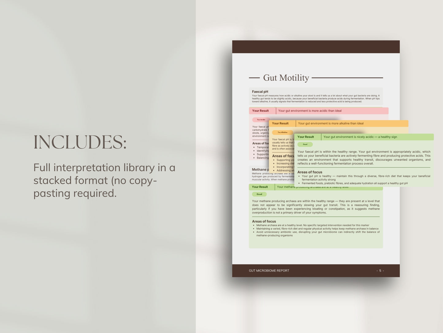 Gut Microbiome Testing Patient Report - Booklet & Presentation