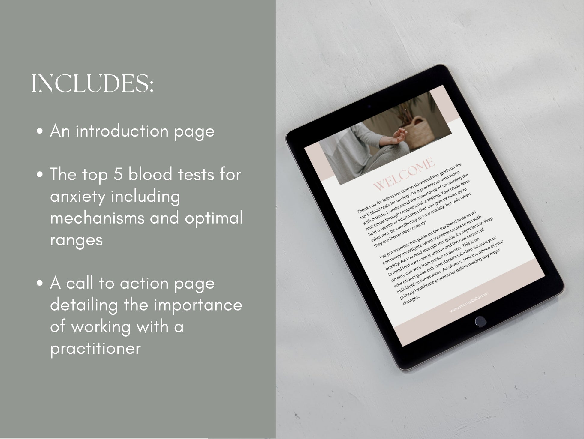 Blood tests for anxiety Canva template