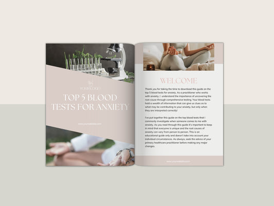 Done-for-you anxiety blood test guide lead magnet