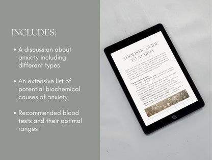 Editable anxiety patient handout for integrative health practitioners