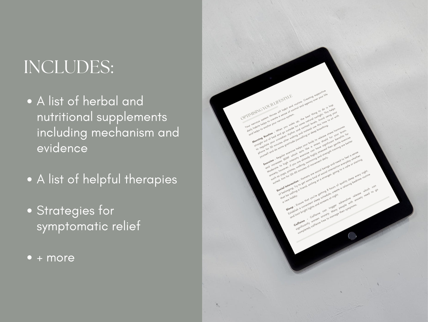 Canva anxiety patient booklet template for wellness professionals and herbalists