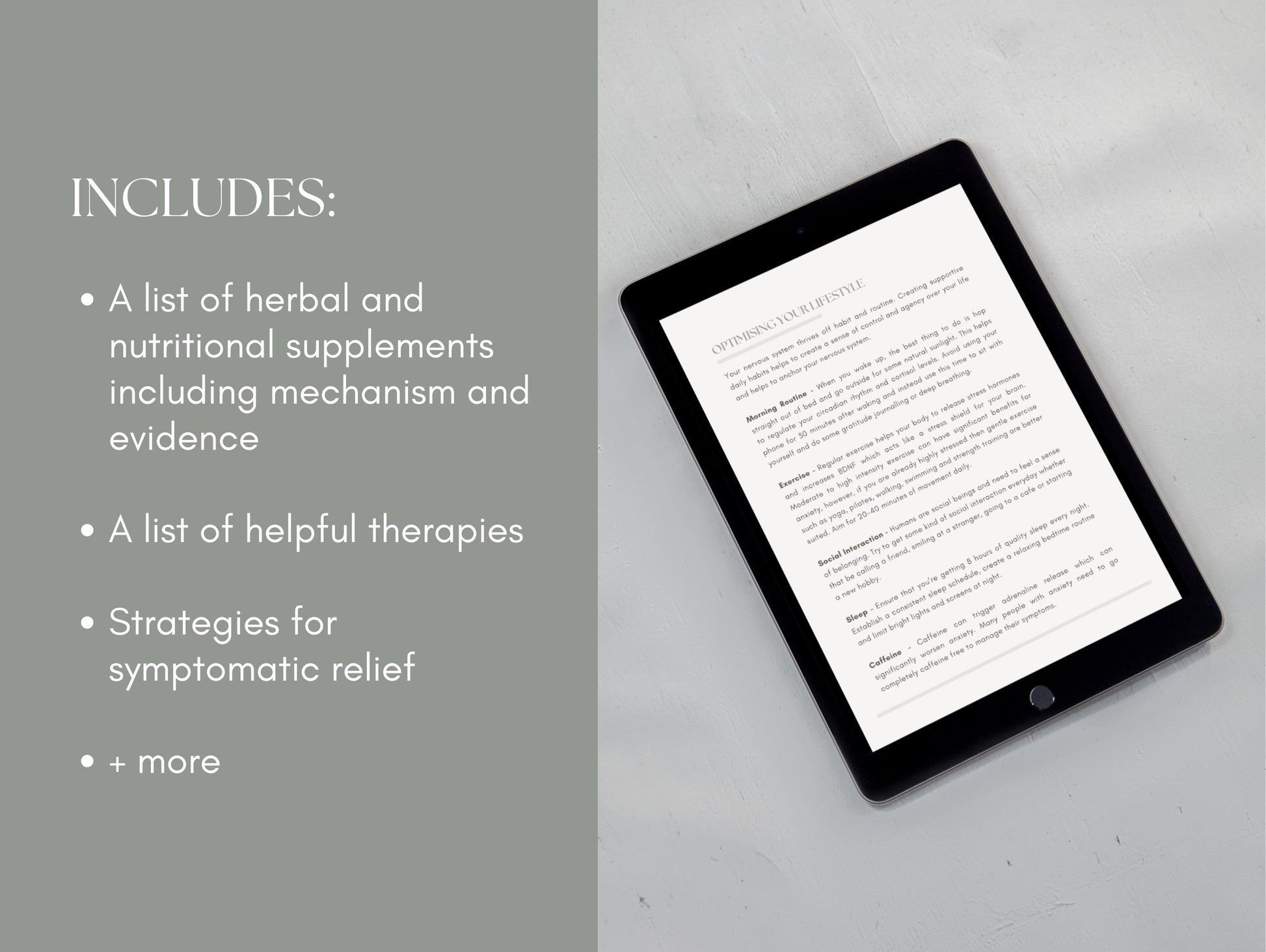 Canva anxiety patient booklet template for wellness professionals and herbalists