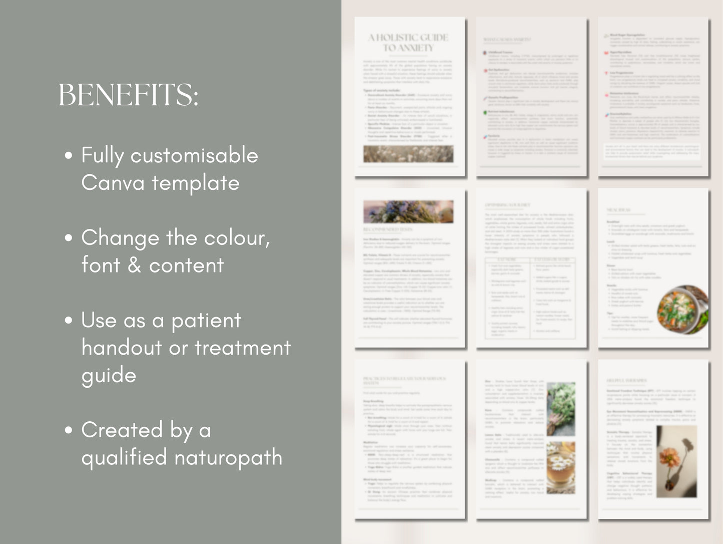 Pre-made anxiety patient booklet for supporting mental health and emotional well-being