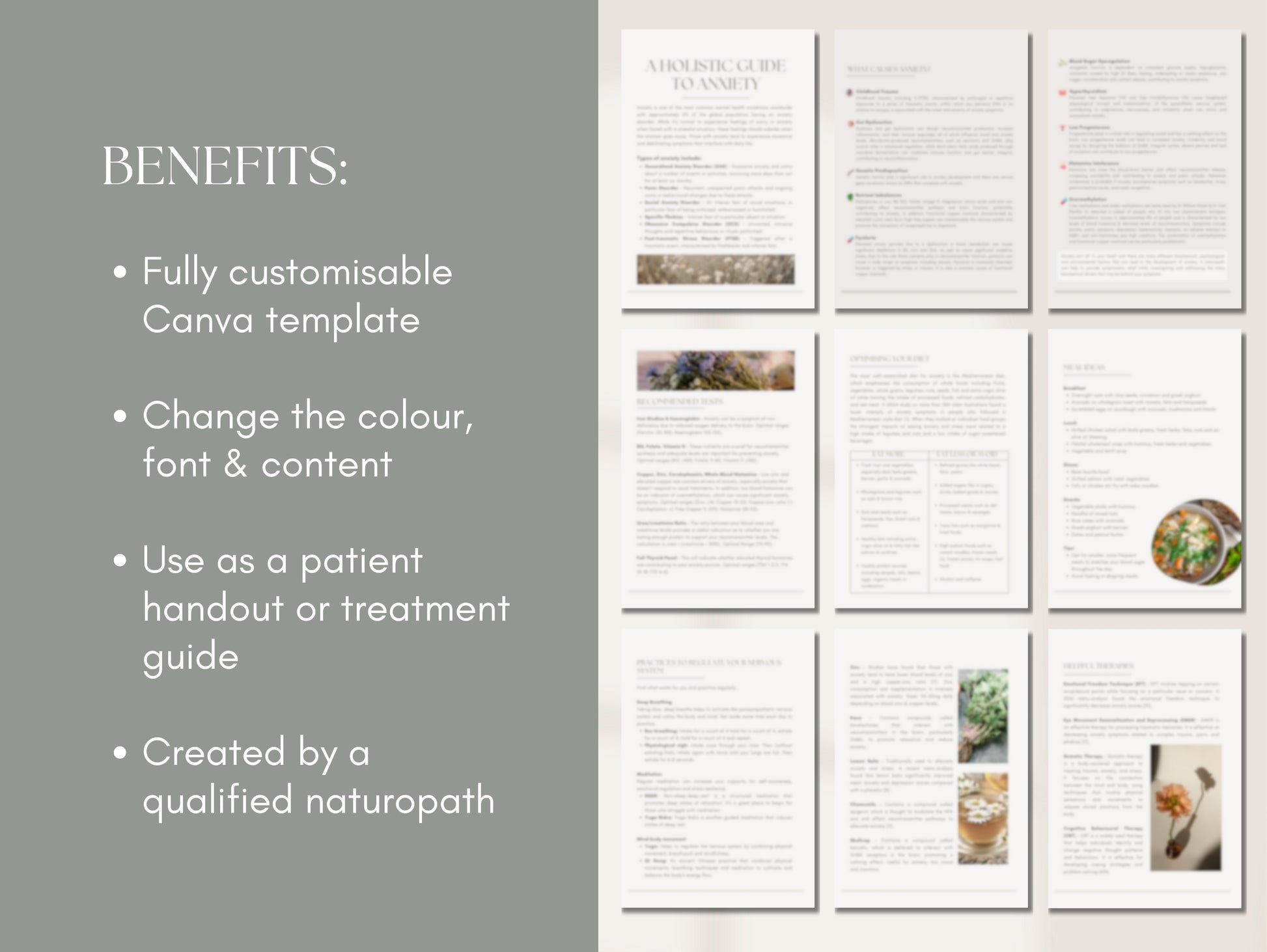 Pre-made anxiety patient booklet for supporting mental health and emotional well-being
